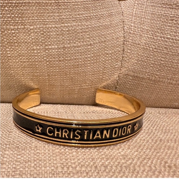 Dior Jewelry - Dior Men's Gold and Black Cuff Bracelet